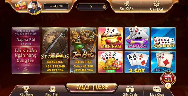 W99 Đa dạng các game bài đổi thưởng khác nhau
